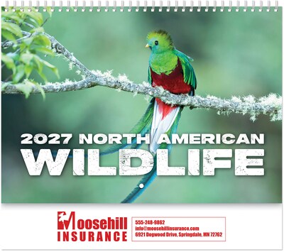 Custom North America Wildlife Spiral Wall Calendar
