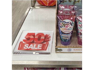 Azar Sign Holder, 6" x 6", Clear Acrylic, 2/Pack (104556-2PK)