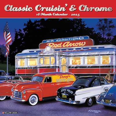 2025 Willow Creek Classic Cruisin & Chrome 12 x 12 Monthly Wall Calendar (42427)