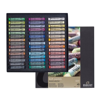 Rembrandt Soft Pastel Cardboard Box Set, Assorted Colors, 45/Set (RBX31823047)