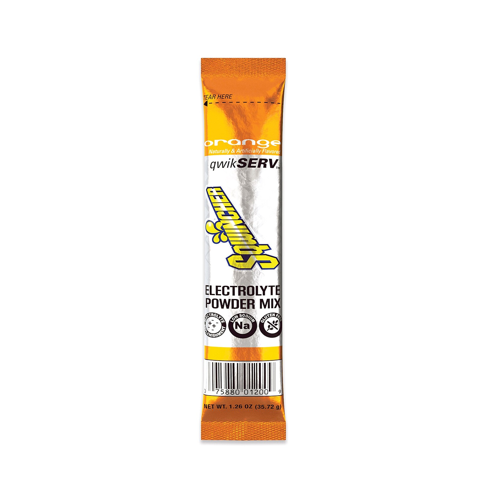 qwikSERV® Electrolyte Powder Mix, 1.26 oz., Packet/Sticks, Yields 16.9 fl. oz., Orange, 100 EA/CA (159060965)