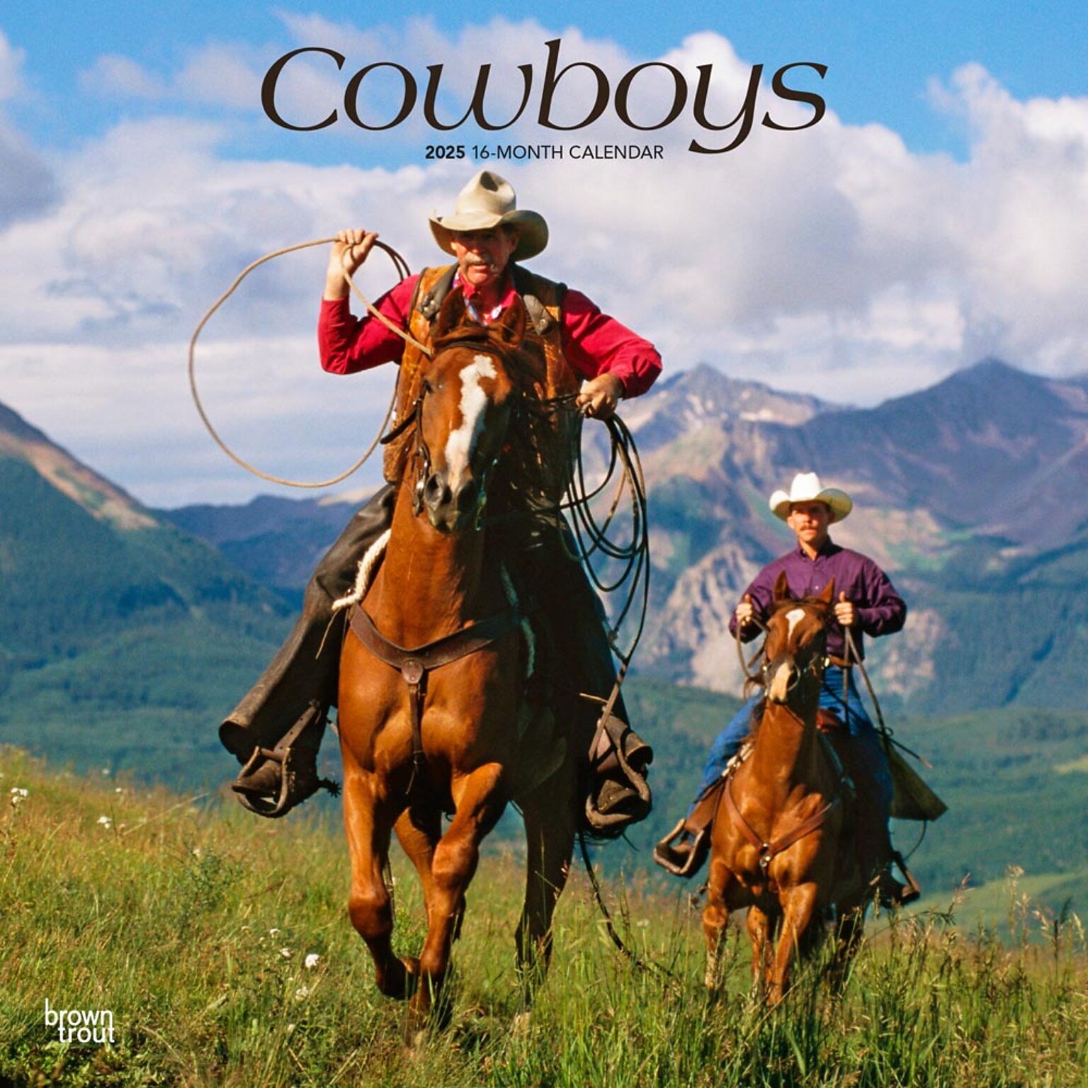 2025 BrownTrout Cowboys 12 x 12 Monthly Wall Calendar (9781975476885)