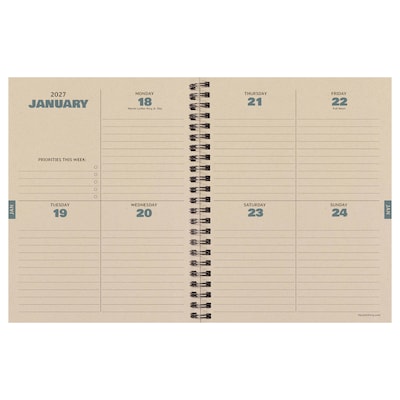 2026-2027 TF Publishing Green Forest 6.5" x 8" Academic Weekly & Monthly Planner, Paperboard Cover (AY27-9210)