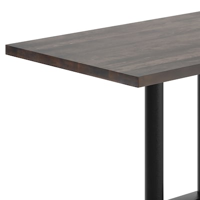 Flash Furniture Bennett Wooden Commercial Indoor Table, 48" x 30", Dark Brown Top/Black Base (GSF3048DBTB002B)