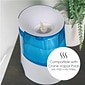 Crane Warm Mist Tabletop Humidifier, 0.5-Gallon, For Rooms 250 sq. ft., Blue/White (EE-5202H)