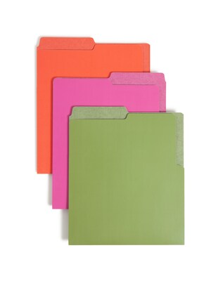 Smead Organized Up Heavy Duty Dual Tab Vertical Colored File Folders, Letter Size, Bright Tones, 6/P