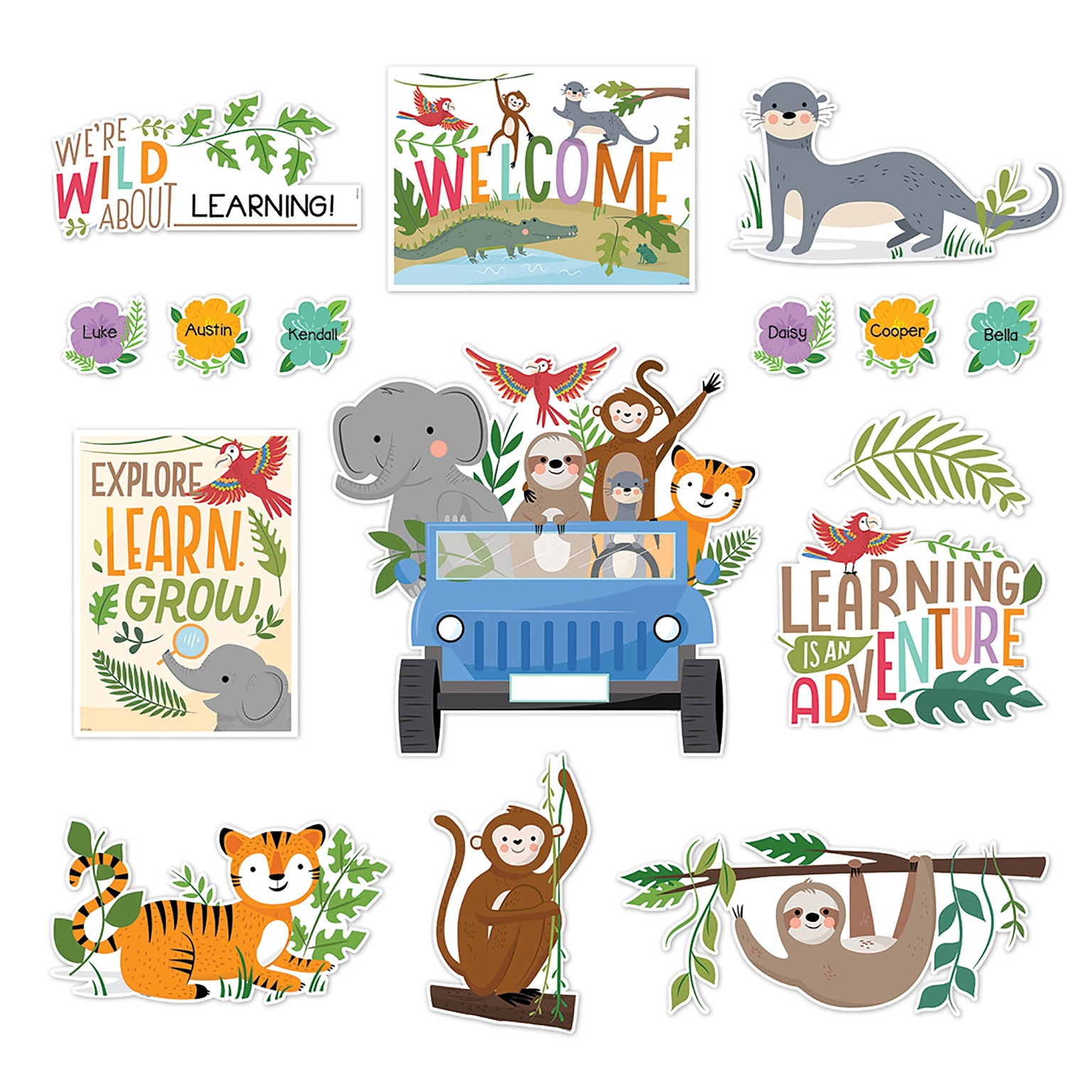 Creative Teaching Press Jungle Friends Bulletin Board Set, 48/Set (CTP10917)