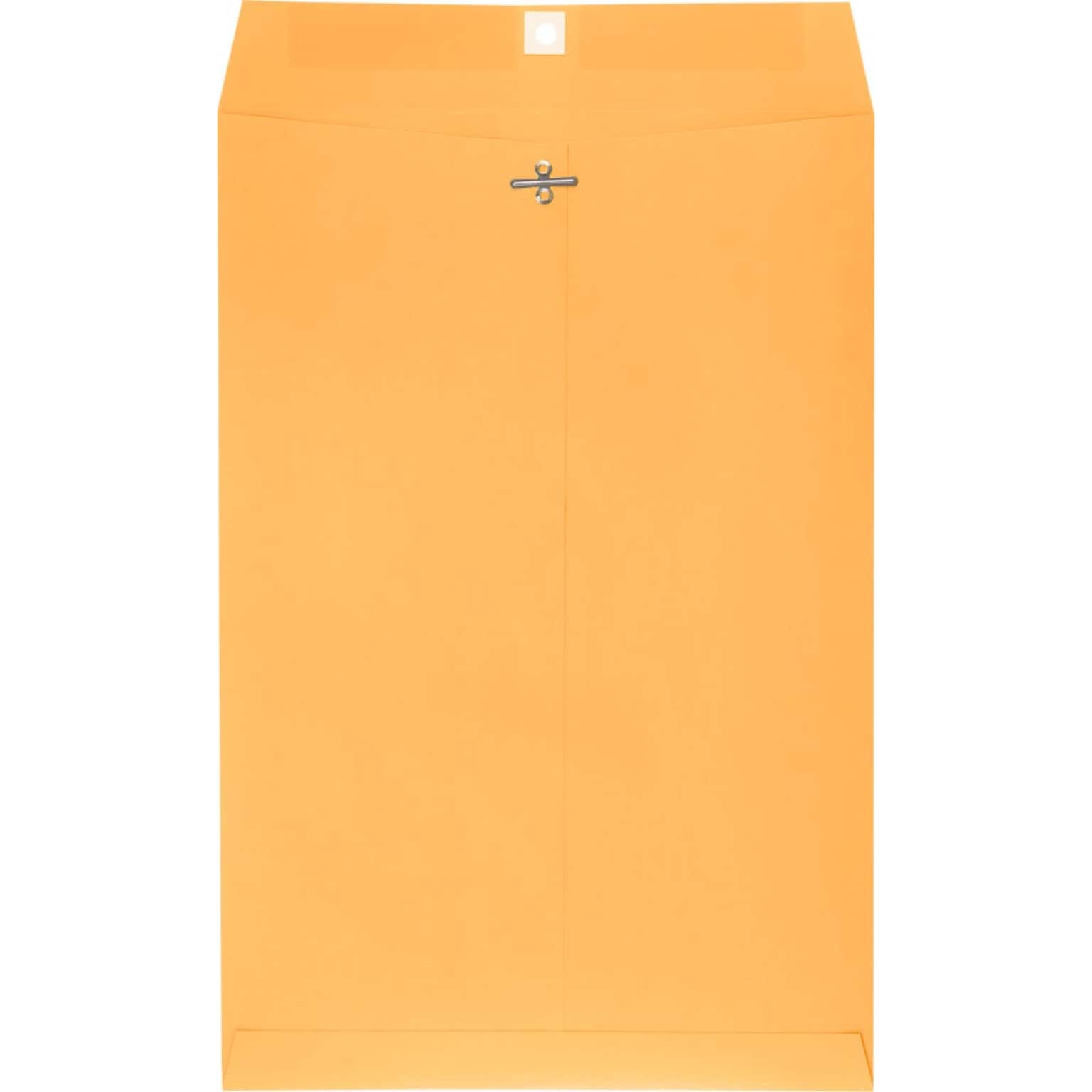 LUX 10 x 15 Clasp Envelopes 250/Pack, 28lb. Brown Kraft (1015C-BK-250)