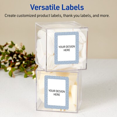 Avery Laser/Inkjet Rectangle Multipurpose Labels, 4" x 3-1/3", White, 40/Pack (S00F8J)