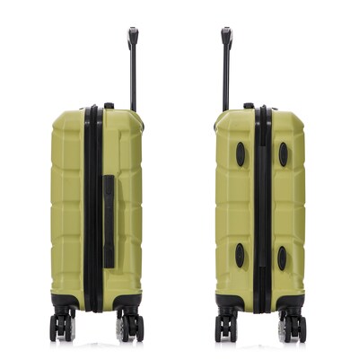 DUKAP Sense 2" Hardside Carry-On Suitcase, 4-Wheeled Spinner, TSA Checkpoint Friendly, Green (DKSEN00S-GRN)