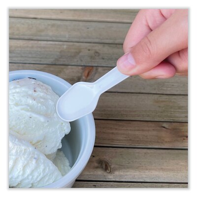 Boardwalk Heavyweight Polypropylene Cutlery, Tasting Spoon, White, 3,000/Carton (BWKTASTERSPOON)