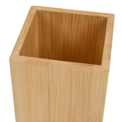 Mind Reader Wood Pen Cup Holder, Brown (BMPEN-BRN)
