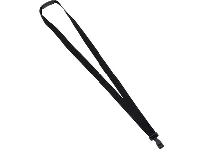 Advantus Breakaway Lanyard with Plastic Hook, Black, Dozen (97131)