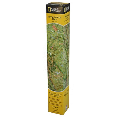 National Geographic Appalachian Trail Map, In Gift Box, 18 x 48 (NGMRE01020716X)