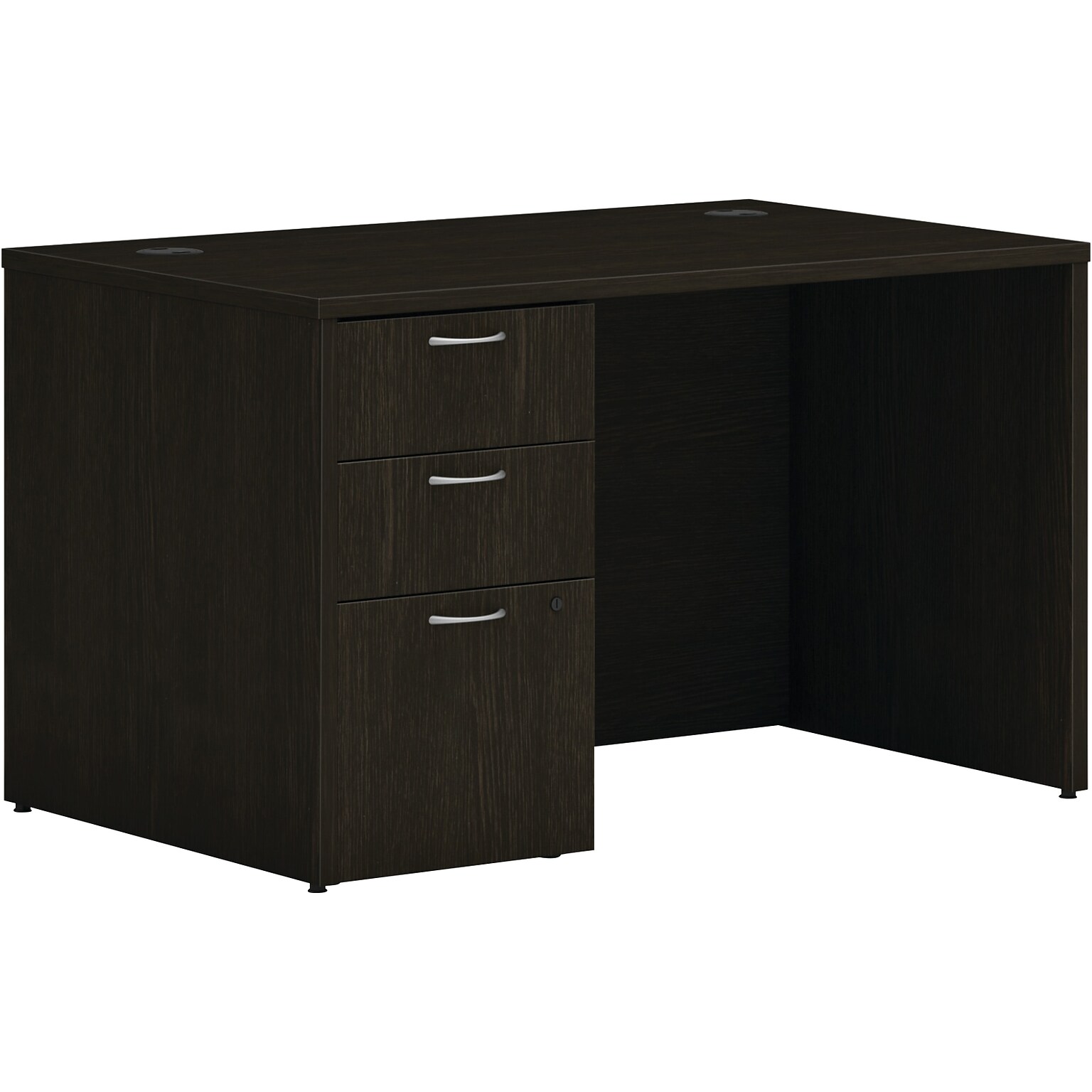 HON Mod 48W Single-Pedestal Desk, Java Oak (HLPLDS4830BBFJA1)