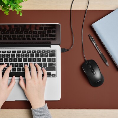 Staples TECH Ambidextrous Optical USB Mouse, Black (ST62598)