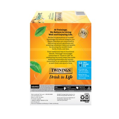 Twinings of London Lemon & Ginger Herbal Tea, Keurig® K-Cup® Pods, 24/Box (TNA89556)