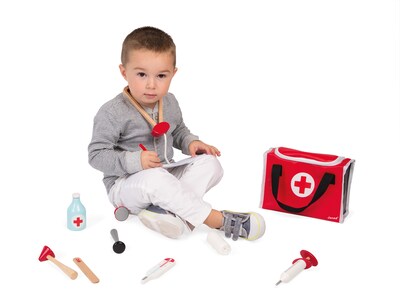 My First Doctor's Bag, Red, 11 Pieces/Set (JND06513)