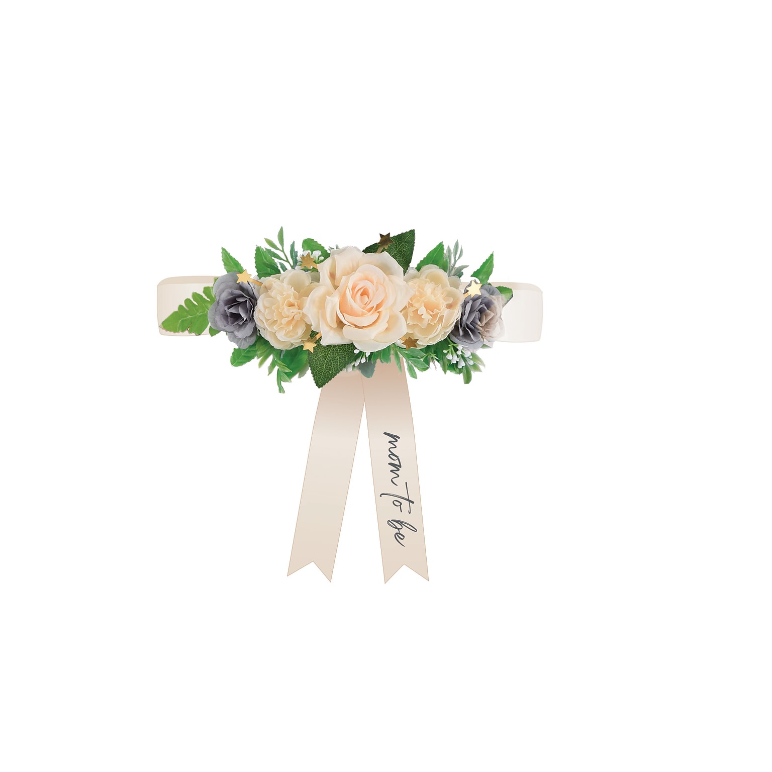 Party City Floral Mom-to-Be Belly Sash, Cream (AM3800001-NS)