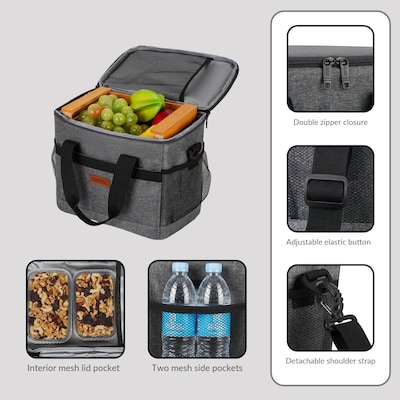 Dukap ICY Insulated Polyester Cooler, Gray (CDKICY09GRE)