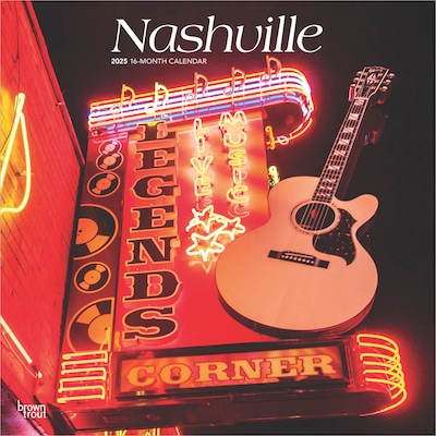 2025 BrownTrout Nashville 12 x 12 Monthly Square Wall Calendar (9781975476427)