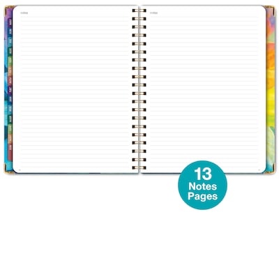 2026-2027 Excello Brands 8.5" x 11" Academic Weekly & Monthly Planner, Paperboard Cover, Rainbow Petals (FSHN-AY26-8511-41)