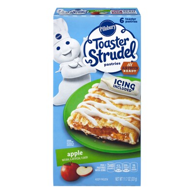 Pillsbury Toaster Strudel, Apple, 11.7 oz, 36/Pack (600-04143)