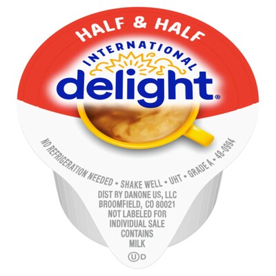 International Delight Half & Half Coffee Creamer Singles, 0.30 oz., 384/Carton (136469)