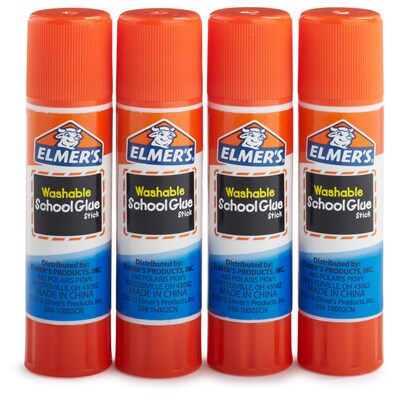 Elmer's Washable Glue Sticks, 0.24 oz., 4/Pack (E542)