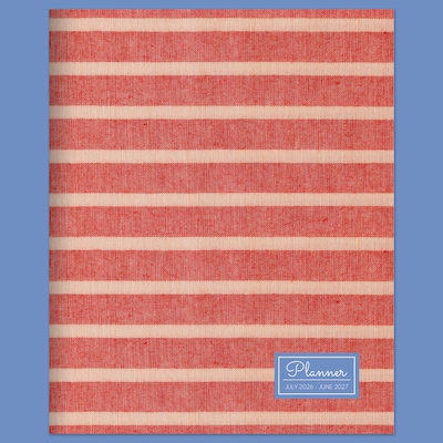 2026-2027 TF Publishing Red Stripe 6.5” x 8” Academic Monthly Planner, Paperboard Cover (AY27-4204)