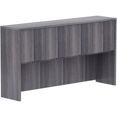 Lorell Essentials Series 66W Stack-on Hutch with Doors, Weathered Charcoal (LLR69619)
