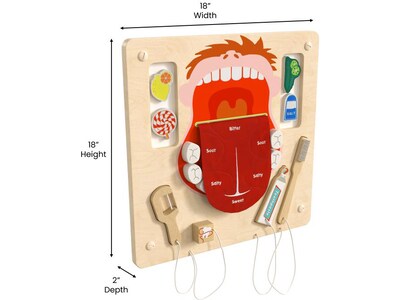 Flash Furniture Bright Beginnings Dental Hygiene STEAM Wall Activity Board (MK-ME10346-GG)