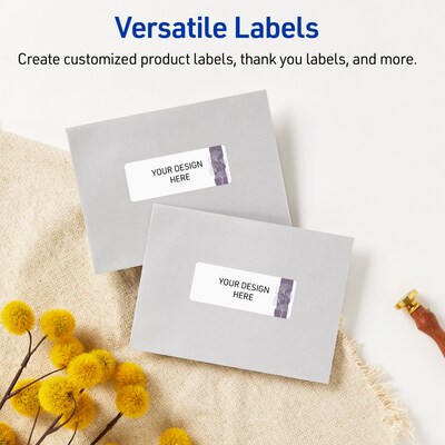 Avery Laser/Inkjet Rectangle Multipurpose Labels, 1" x 2-5/8", White, 160/Pack (S00F4N)
