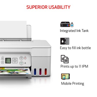 Canon PIXMA MegaTank G3270 WH Wireless Color Inkjet Printer, All-In-One Supertank, Print, Scan, Copy (G3270 WH)