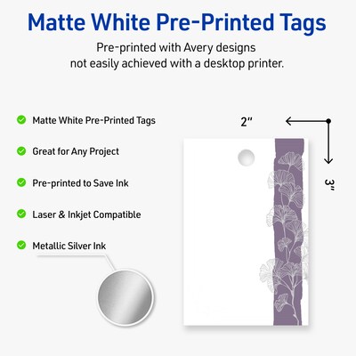Avery 3 Blank Price & Merchandise Tags, White, 80/Carton (S00-F4W-PRMWT10)
