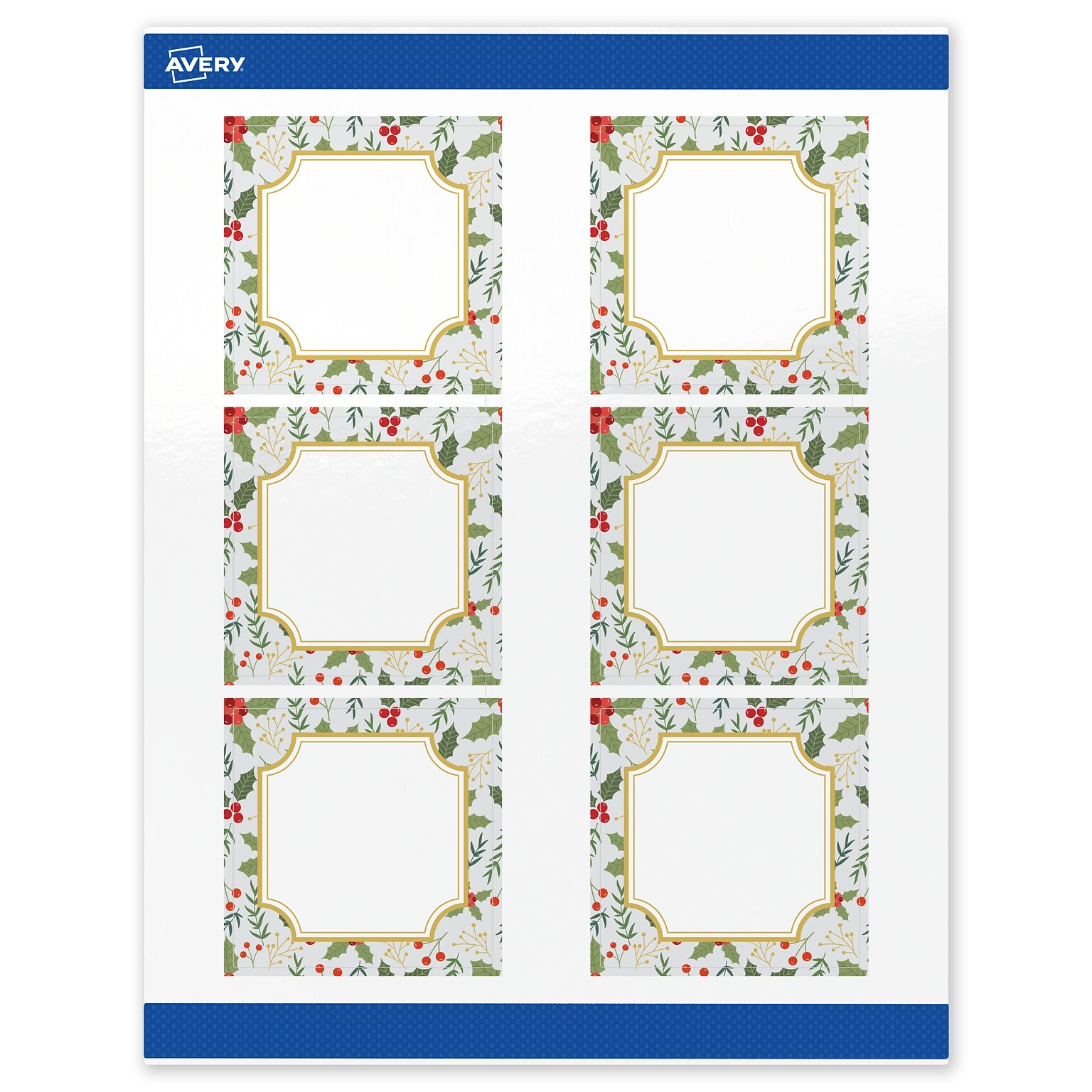 Avery Square Multipurpose Labels, 3 x 3, White, 60/Pack (19479370455)