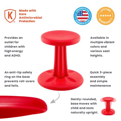 Kore™ Kids Wobble Plastic Chair; Red