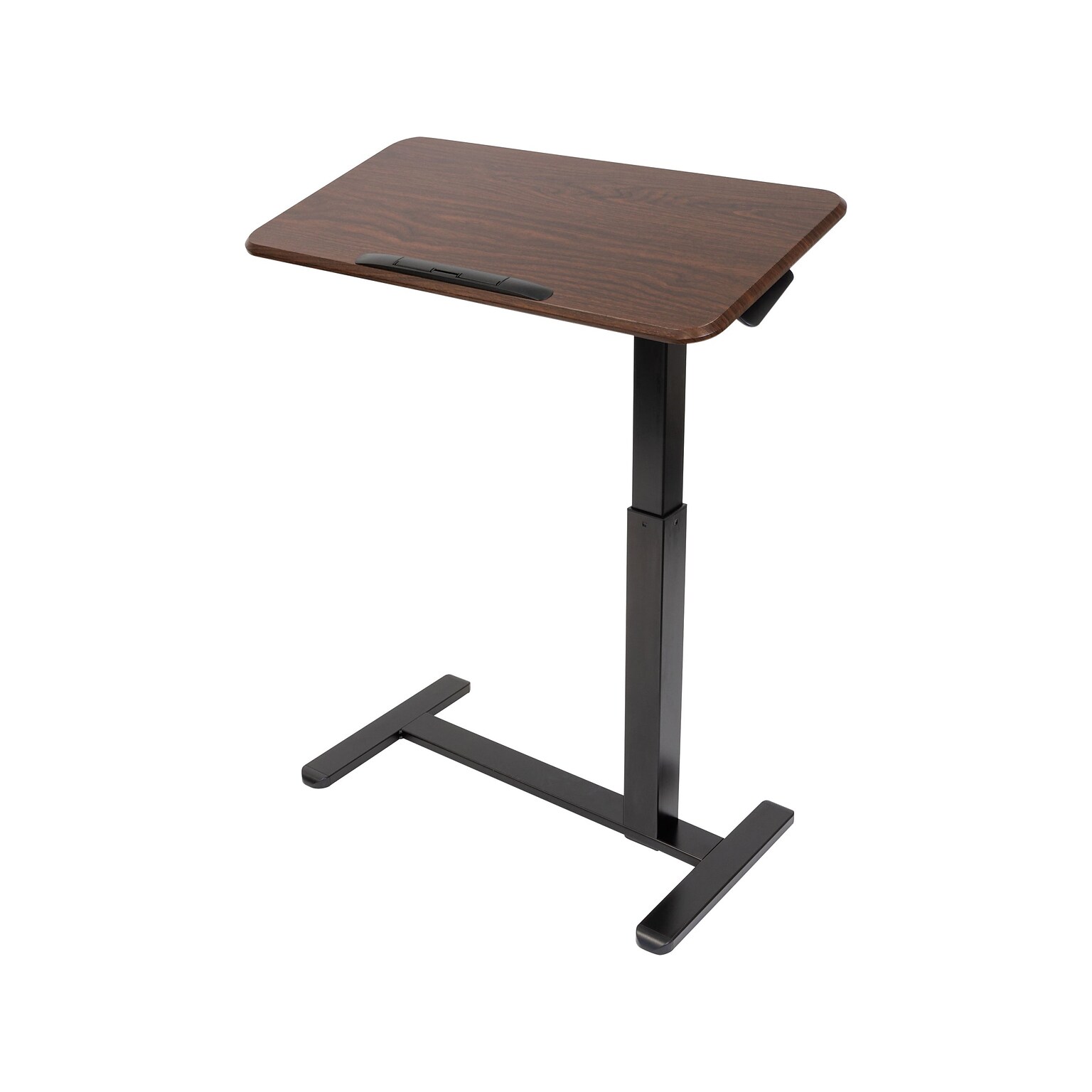 Mount-It! Height-Adjustable Overbed Desk with Tilt Tabletop, 27.2-41.3H, Brown/Black (MI-8045)