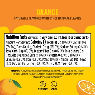 Ninja Thirsti VITAMINS Sugar-Free Orange Tangerine Flavored Water Drops Drink Mix (WCFOTG1C)