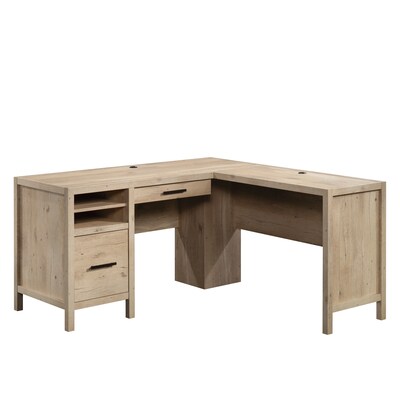 Sauder Pacific View 58W L-Shaped Computer Desk, Prime Oak (433562)