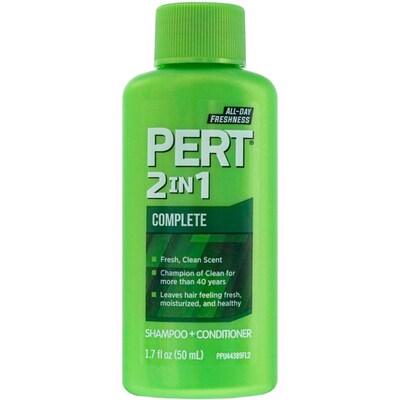 Pert Plus Shampoo & Conditioner 1.7 oz  Travel Size Bottle, 18 Bottles/Dispensit Box, 12 Dispensit Boxes/Carton