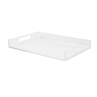 Martha Stewart Brody Acrylic Letter Tray Office Desktop Organizer with Handles, Clear (GSTS004CLR)