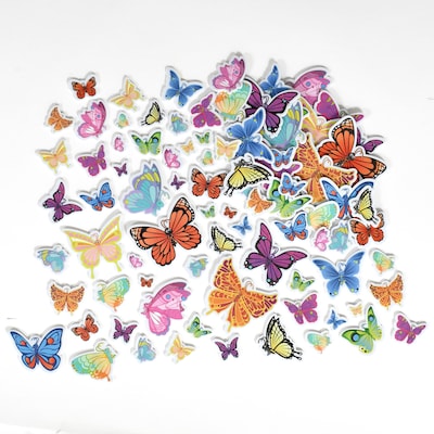 Ready2Learn Foam Butterfly Stickers, Multicolored, 172/Pack (CE-10084)