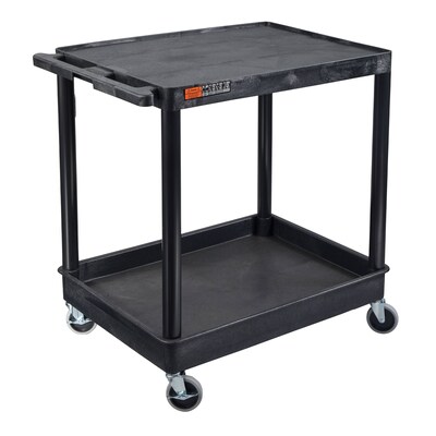 Luxor ENDURA XL 2-Shelf Utility Cart, Black (TC21-B)
