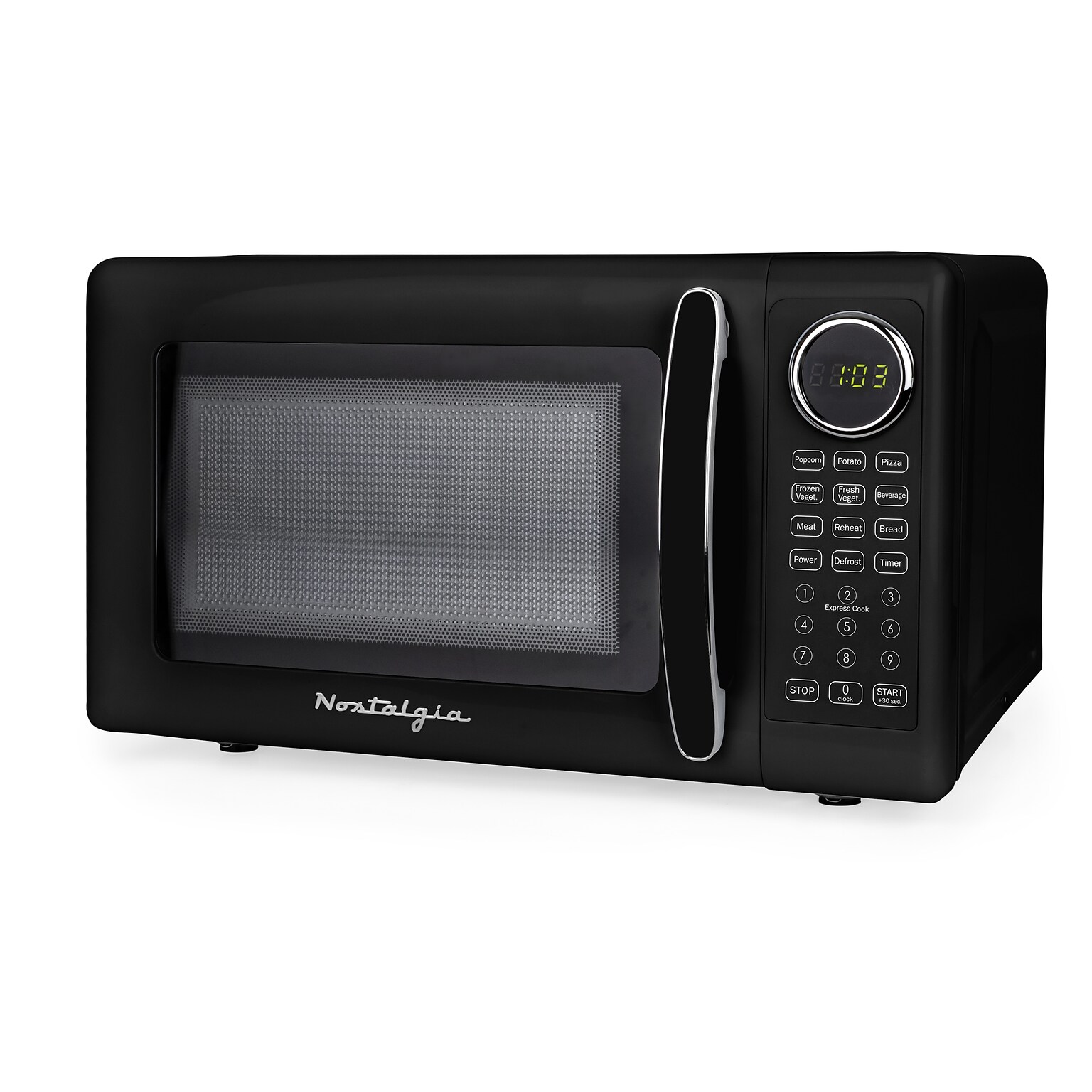 Nostalgia Retro 0.7 cu. ft. Countertop Microwave, Black (NRMOPMSW7BK6A)