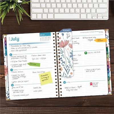 2026-2027 Excello Brands 8.5 x 11 Academic Weekly & Monthly Planner, Paperboard Cover, Colorful Botanicals (NAY27-8511FC-30)