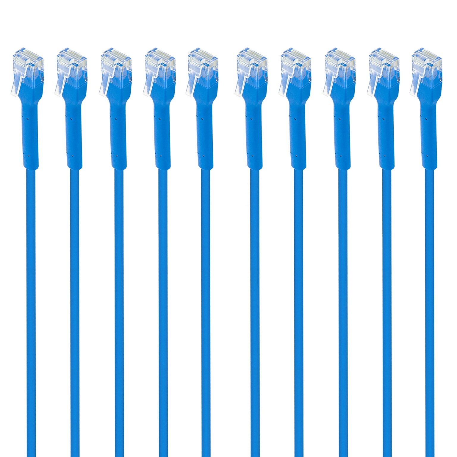 Intellinet Network Solutions 10ft CAT-6 Ethernet Cable, 23 AWG, Blue, 10/Pack (ICI745277)