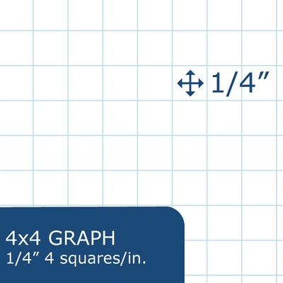 Roaring Spring Duplicate Lab Book, 9.25" x 11", 100 Numbered White/Blue Carbonless Paper, 4x4 Grid, 5/Case(77644CS)