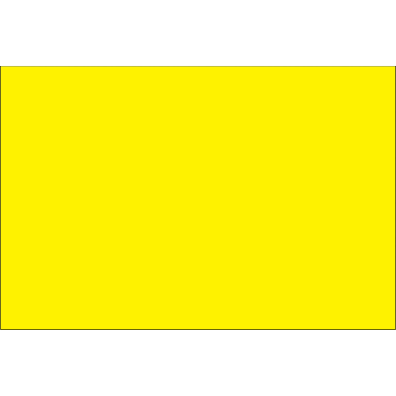 Tape Logic Inventory Rectangle Labels, 4 x 6, Fluorescent Yellow, 500/Roll (DL635L)