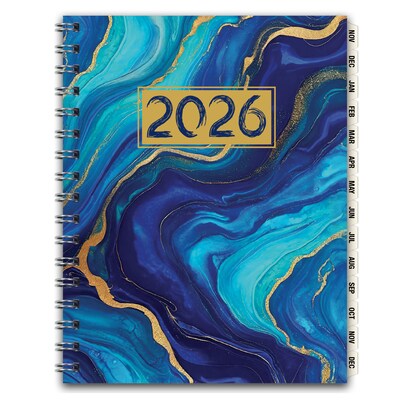 2026 Global Printed Products 5-Cover 8.5" x 11" Calendar Year Monthly Standard Planner, Paperboard Cover (NRY26-8511M-F)